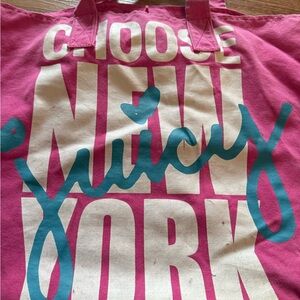 Y2K Juicy Couture Pink and Teal Graphic Tote